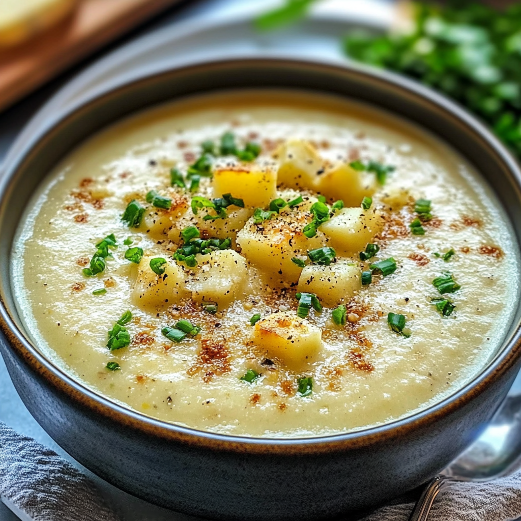 Roasted Garlic Potato Soup