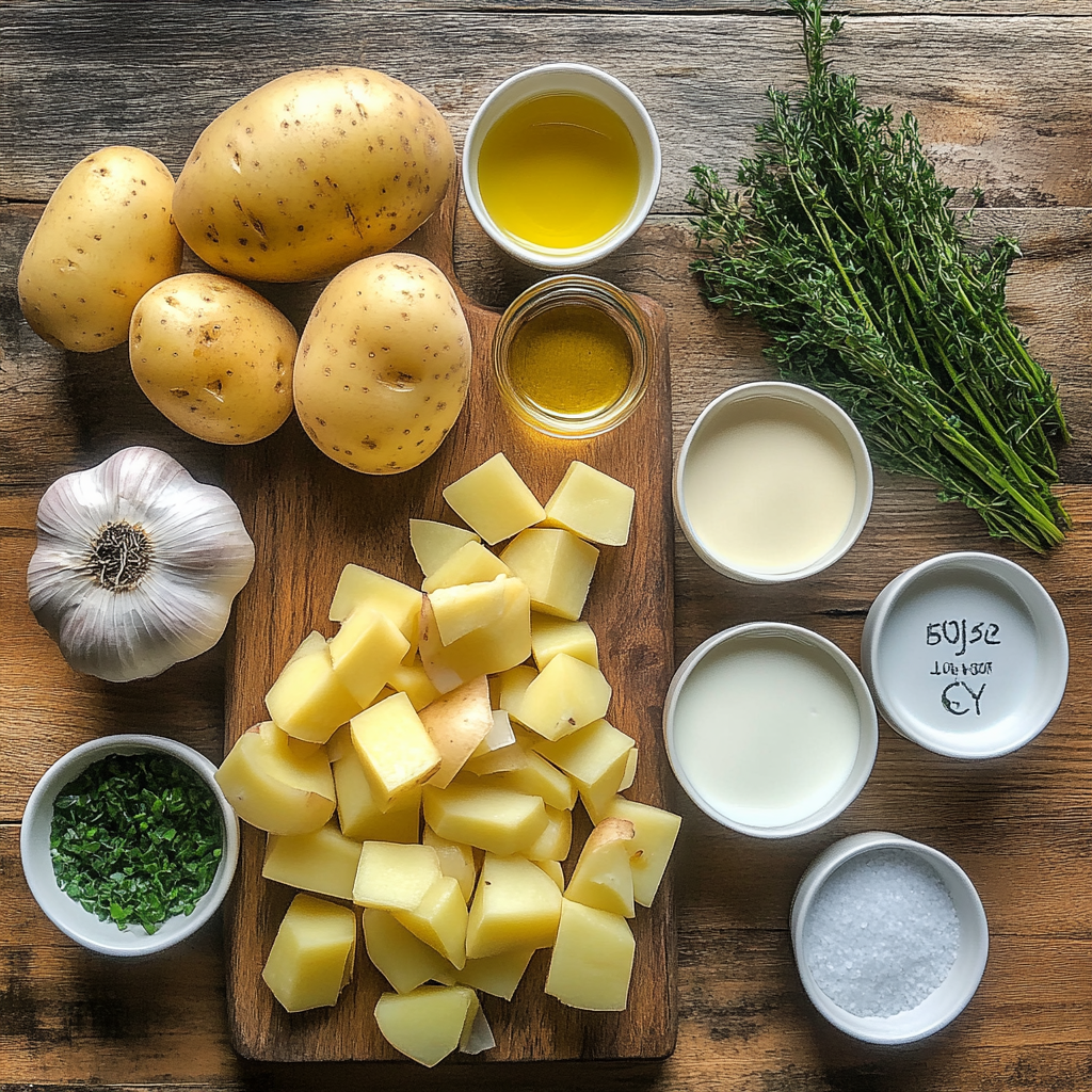 Roasted Garlic Potato Soup ingredients