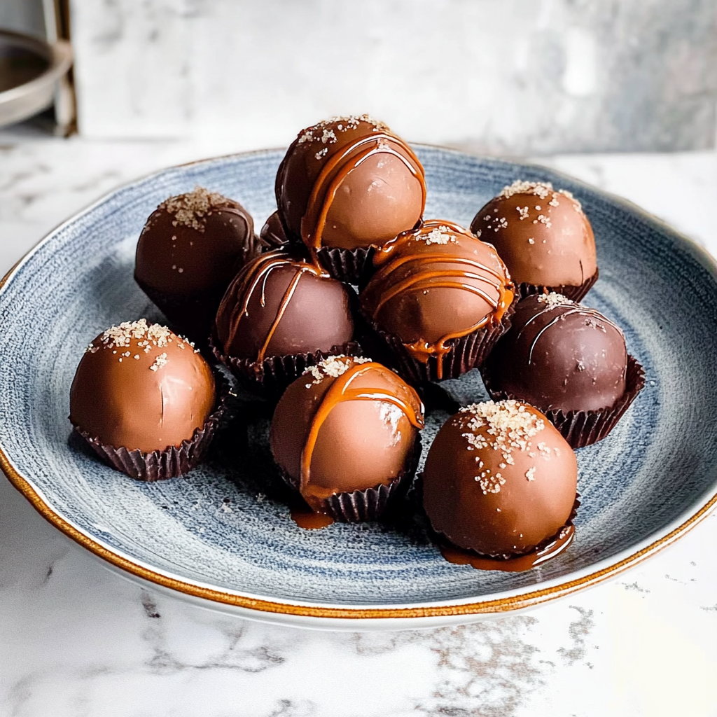 Salted Caramel Brownie Truffles