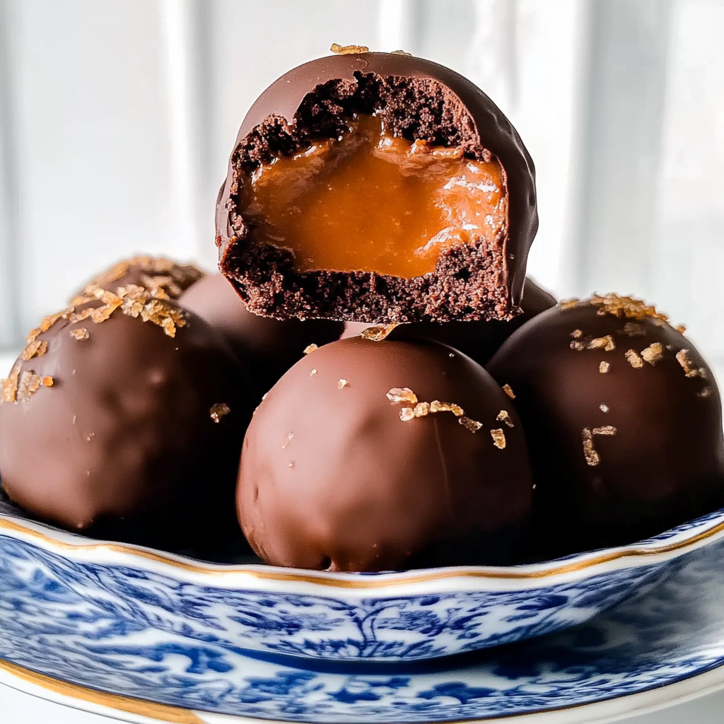 Salted Caramel Brownie Truffles