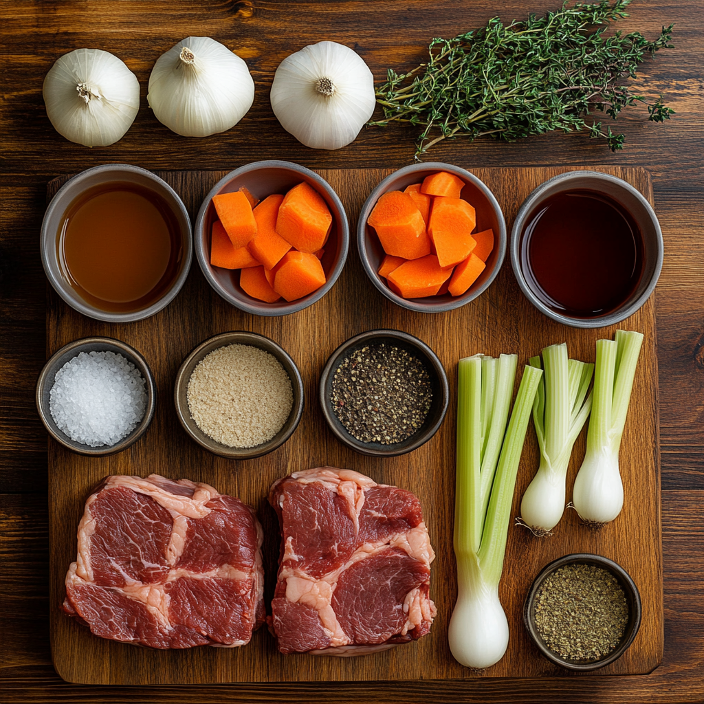 Slow Cooker Beef Manhattan ingredients