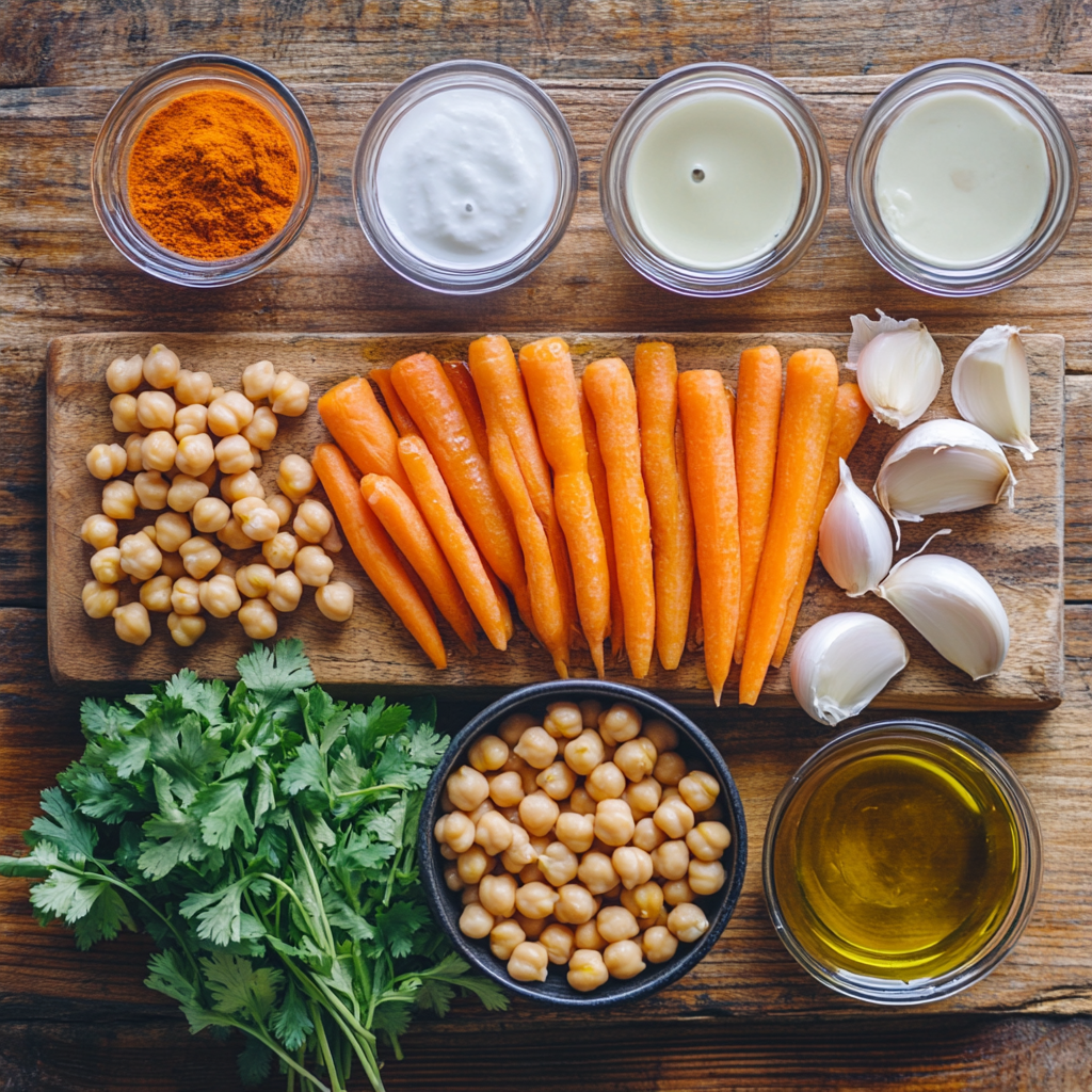 Spiced Carrot & Chickpea Soup ingredients