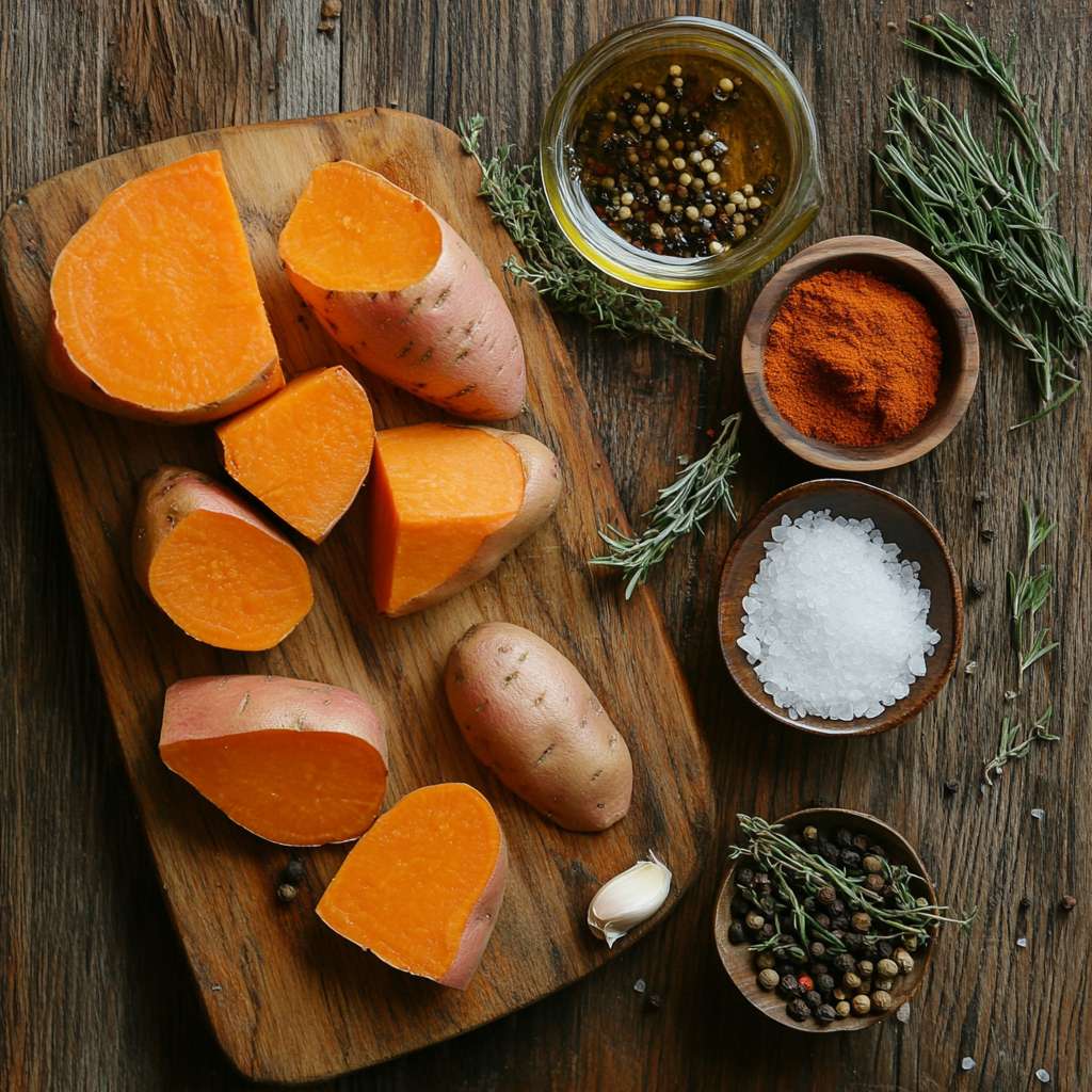 Spiced Hasselback Sweet Potatoes ingredients
