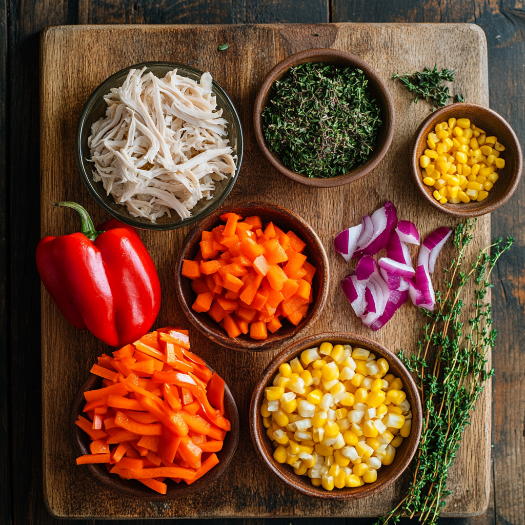 Spicy Leftover Turkey Soup ingredients