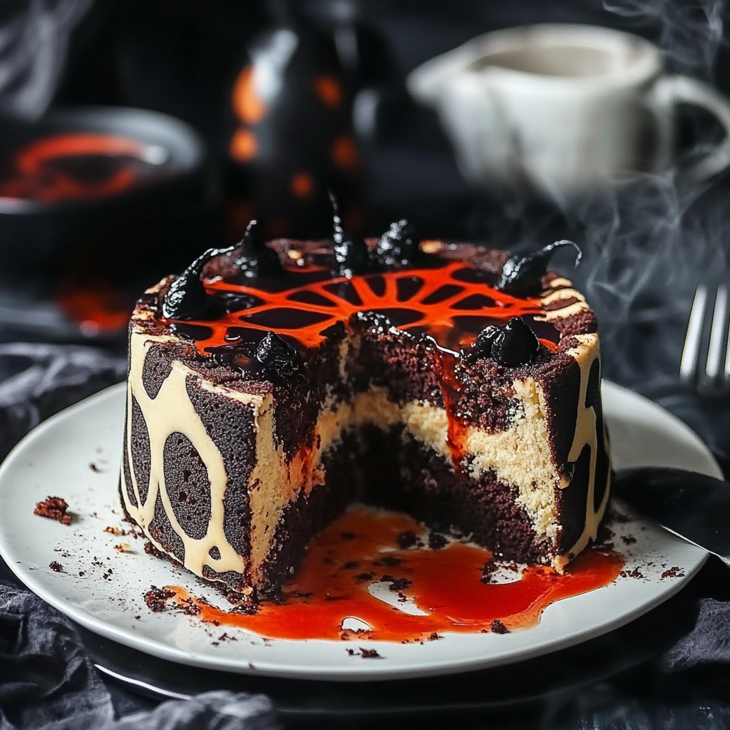 Spooky Halloween Marble Cake
