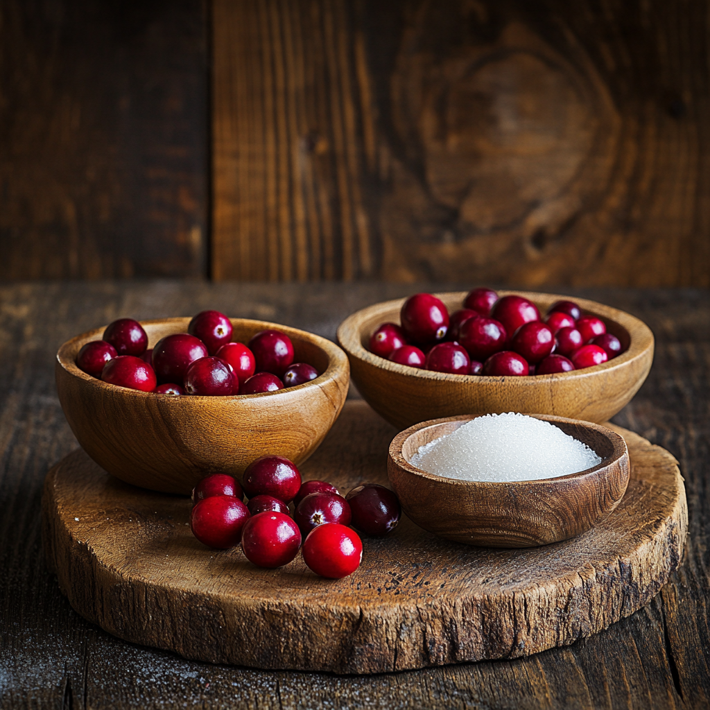 Sugared Cranberries ingredients