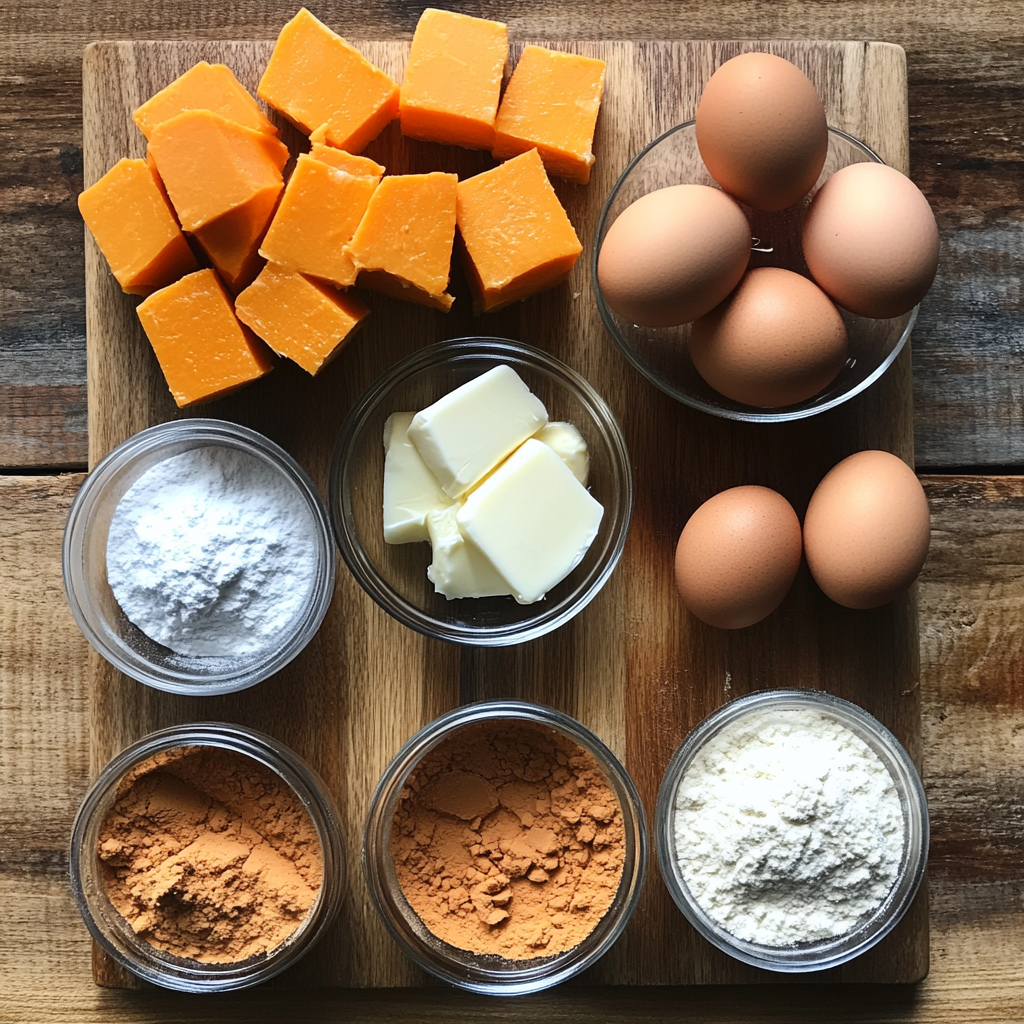Sweet Potato Pound Cake ingredients