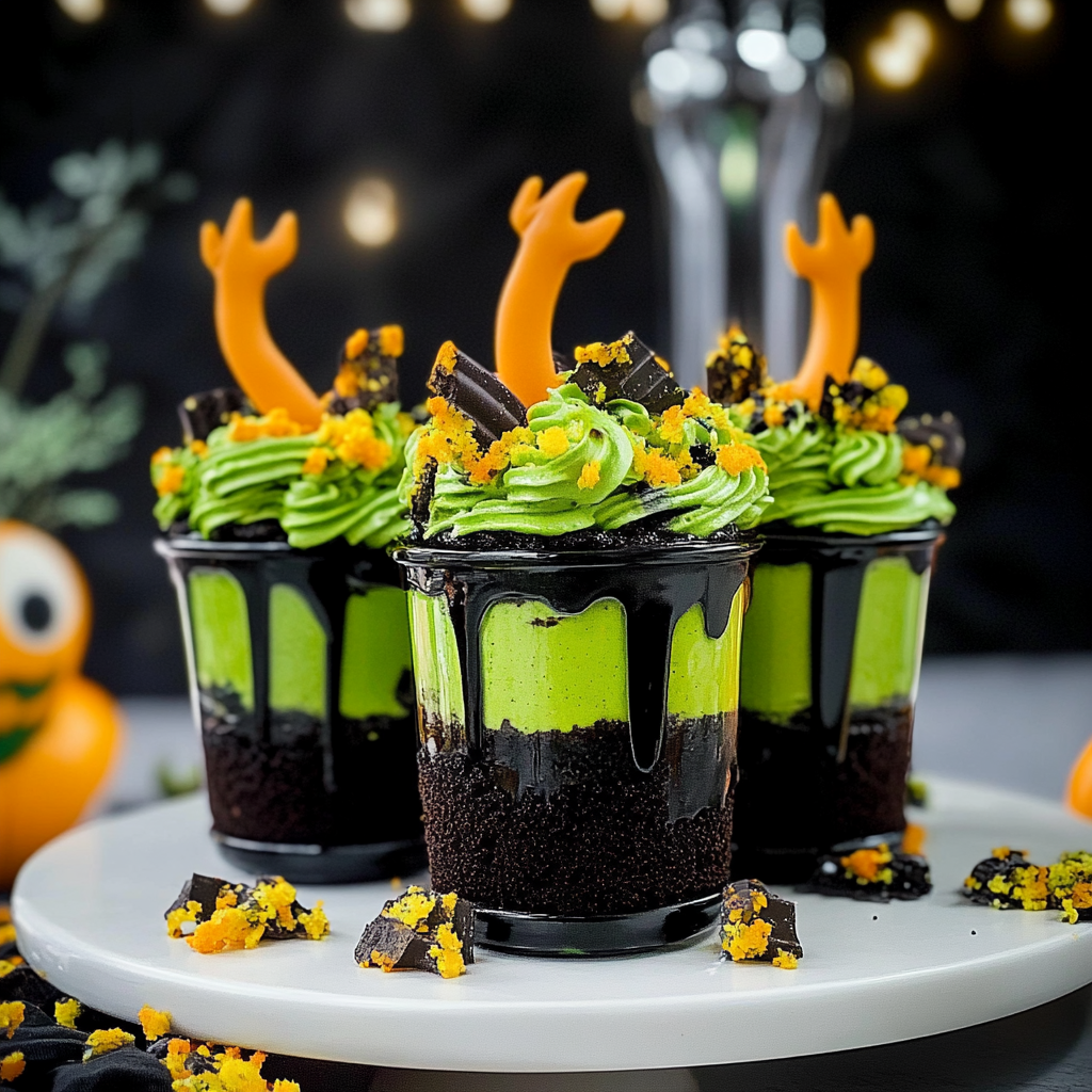Witches Brew Halloween Cake Jars