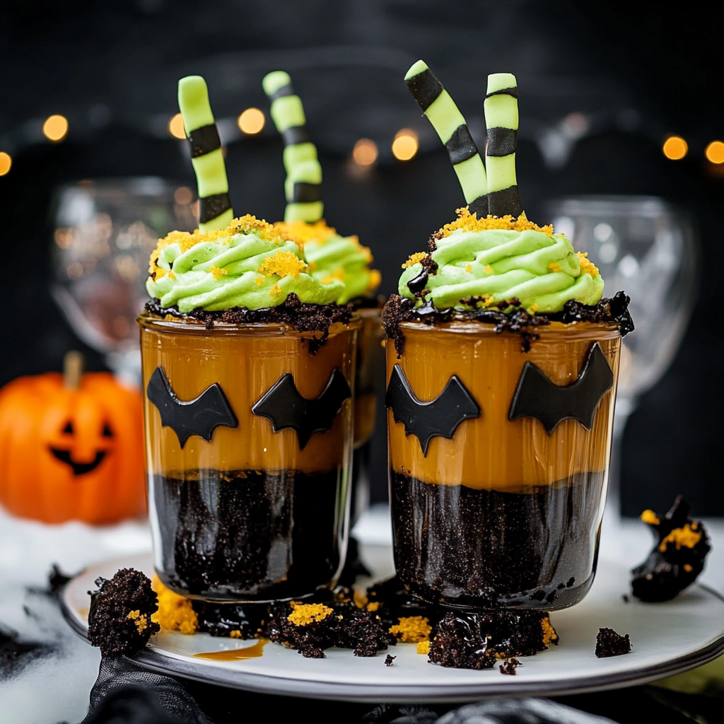 Witches Brew Halloween Cake Jars