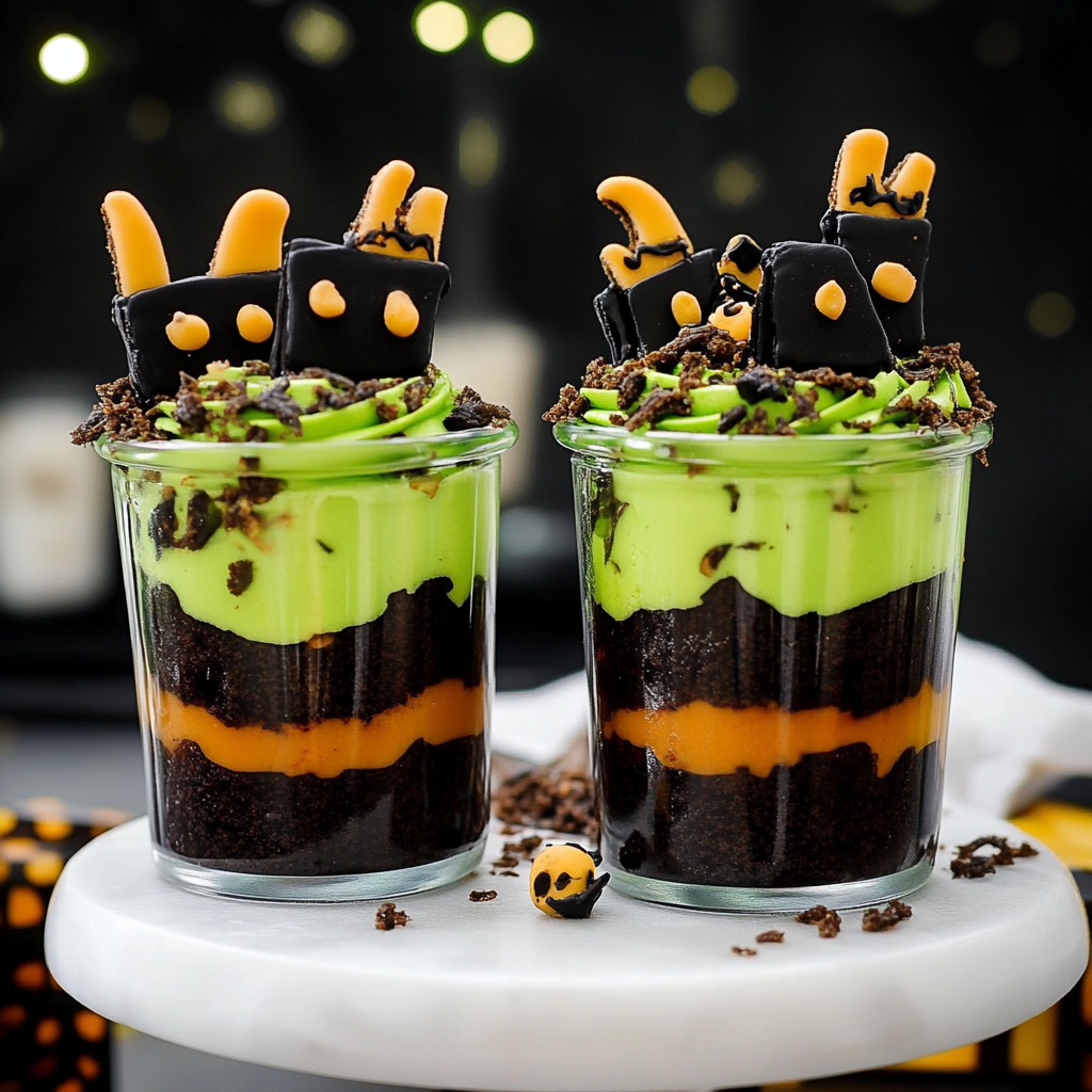 Witches Brew Halloween Cake Jars