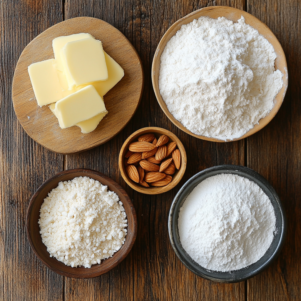 Almond Snowball Cookies ingredients