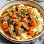 Apple Cider Stew with Mashed Potatoes