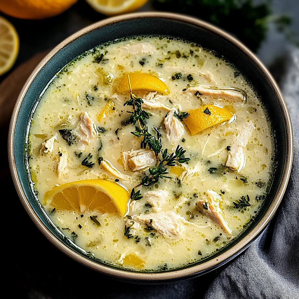 Avgolemono Lemon Chicken Soup
