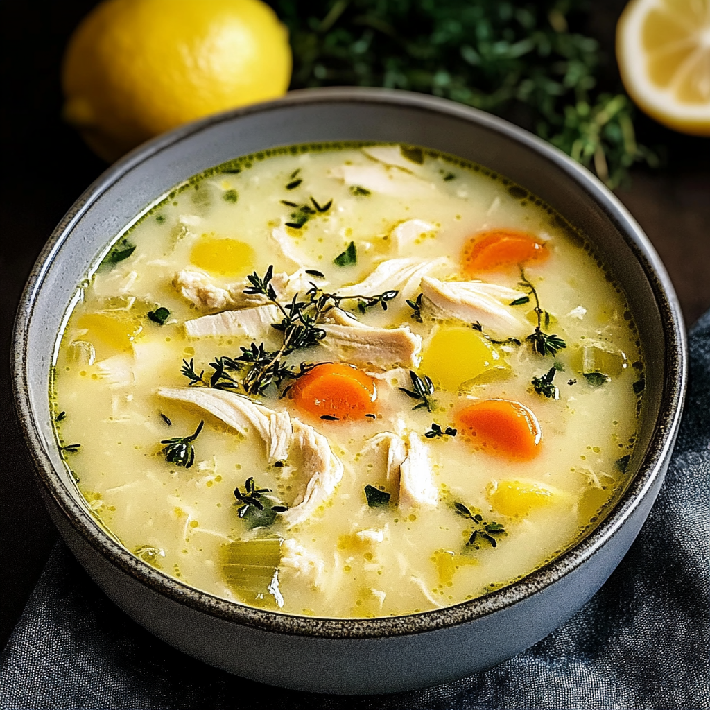 Avgolemono Lemon Chicken Soup