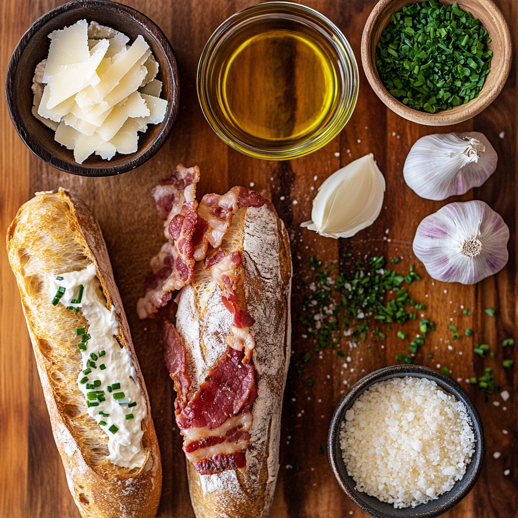 Bacon Crostini ingredients