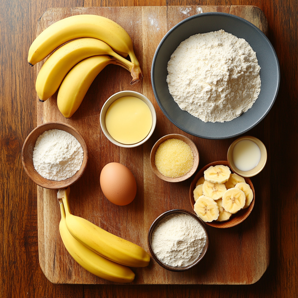 Banana Bread ingredients