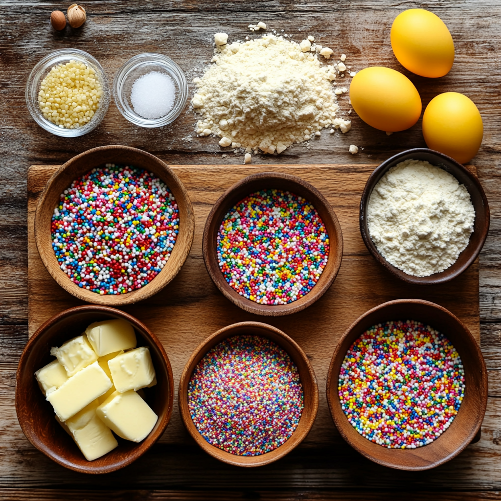 Birthday Cake Cookies ingredients