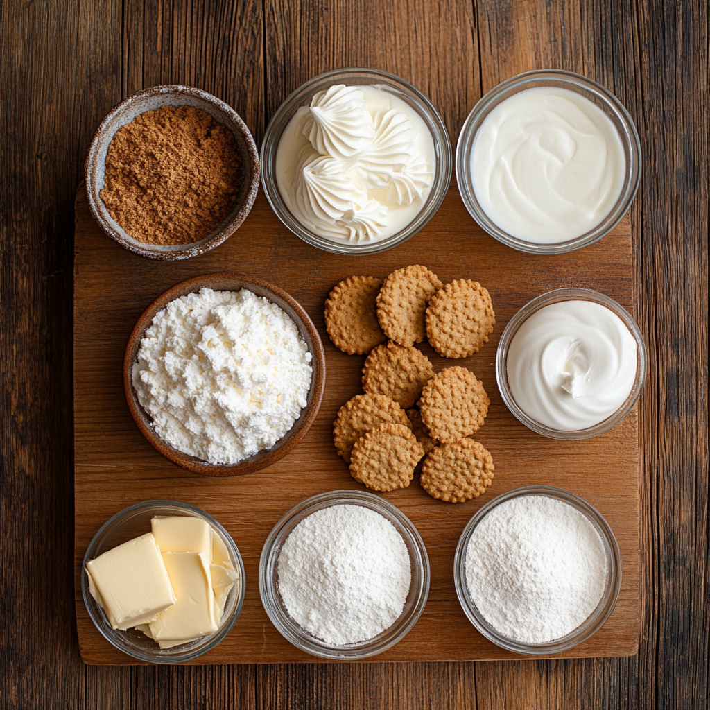 Biscoff Cheesecake ingredients