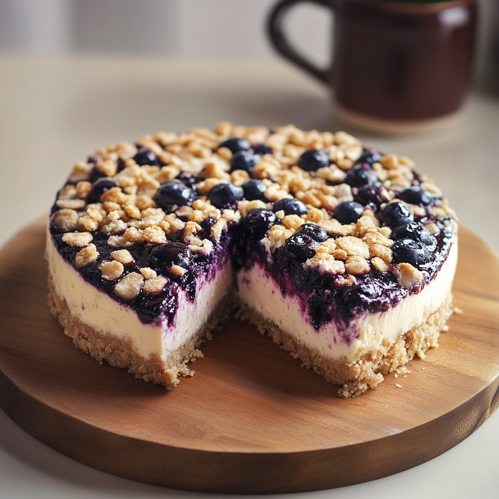 Blueberry Crumble Cheesecake