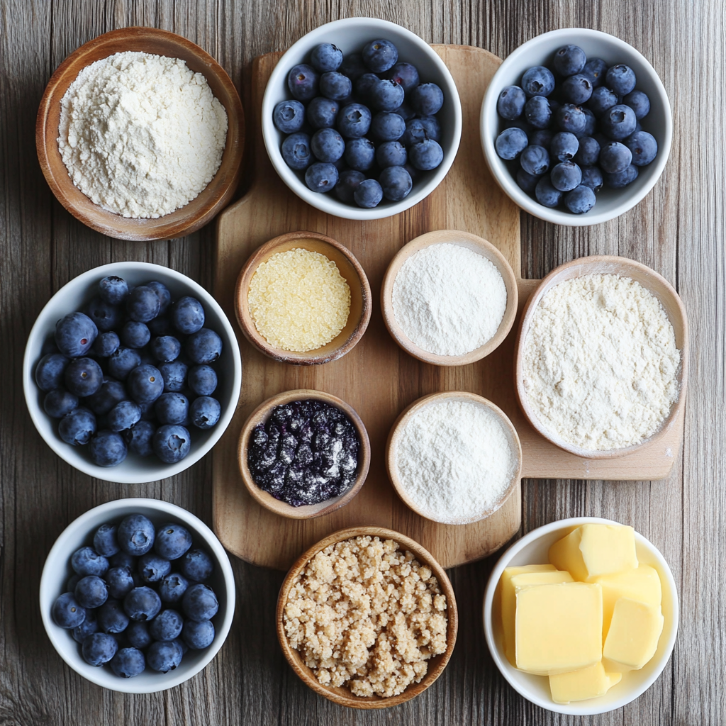 Blueberry Streusel Muffins ingredients