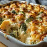 Broccoli & Cauliflower Cottage Cheese Bake