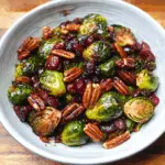 Brussels Sprouts with Bacon, Pecans, and Cranberries