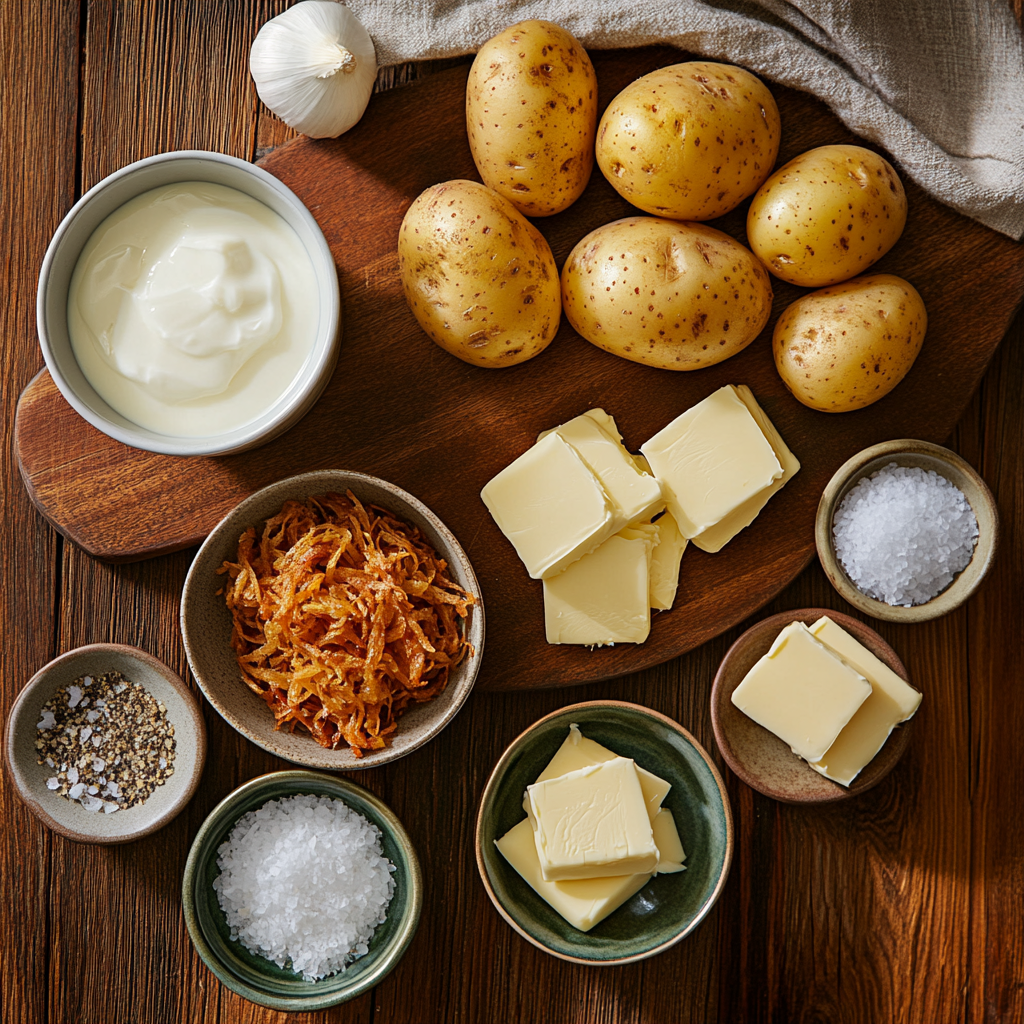 Buttermilk Mashed Potatoes with Crispy Onions ingredients