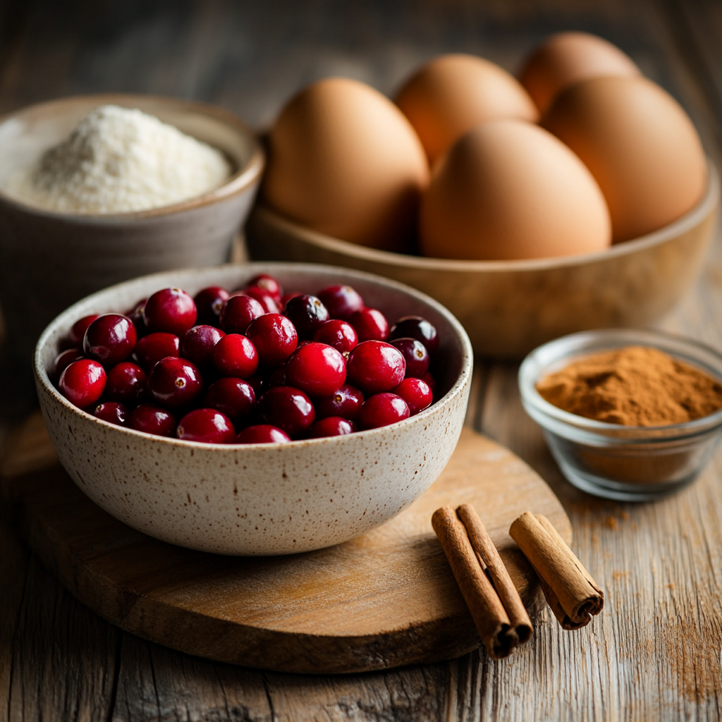 Buttery Cranberry Streusel Crumb Bars ingredients