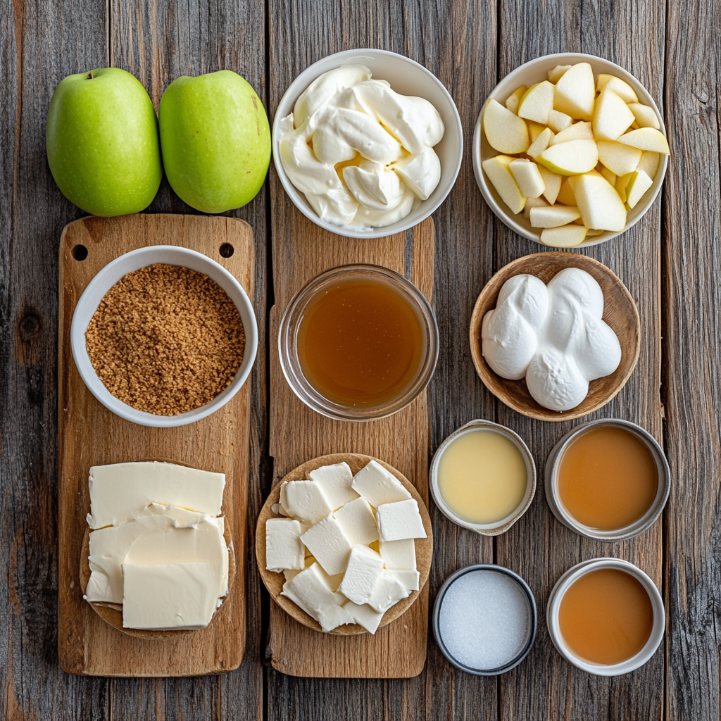 Caramel Apple Cheesecake Bars ingredients