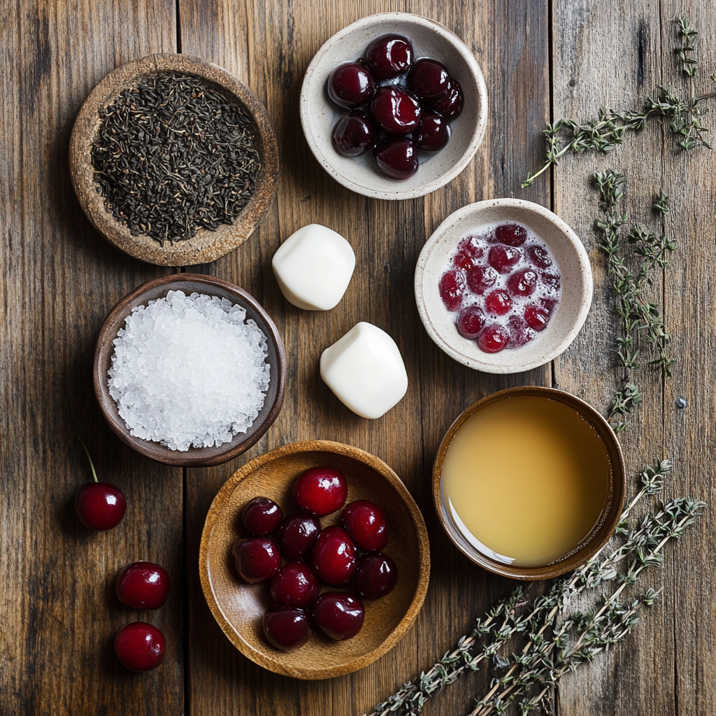 Cherry Earl Grey Milk Tea ingredients