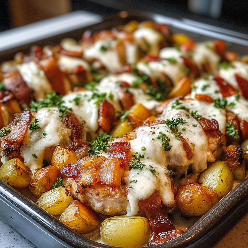 Chicken Bacon Ranch Sheet Pan