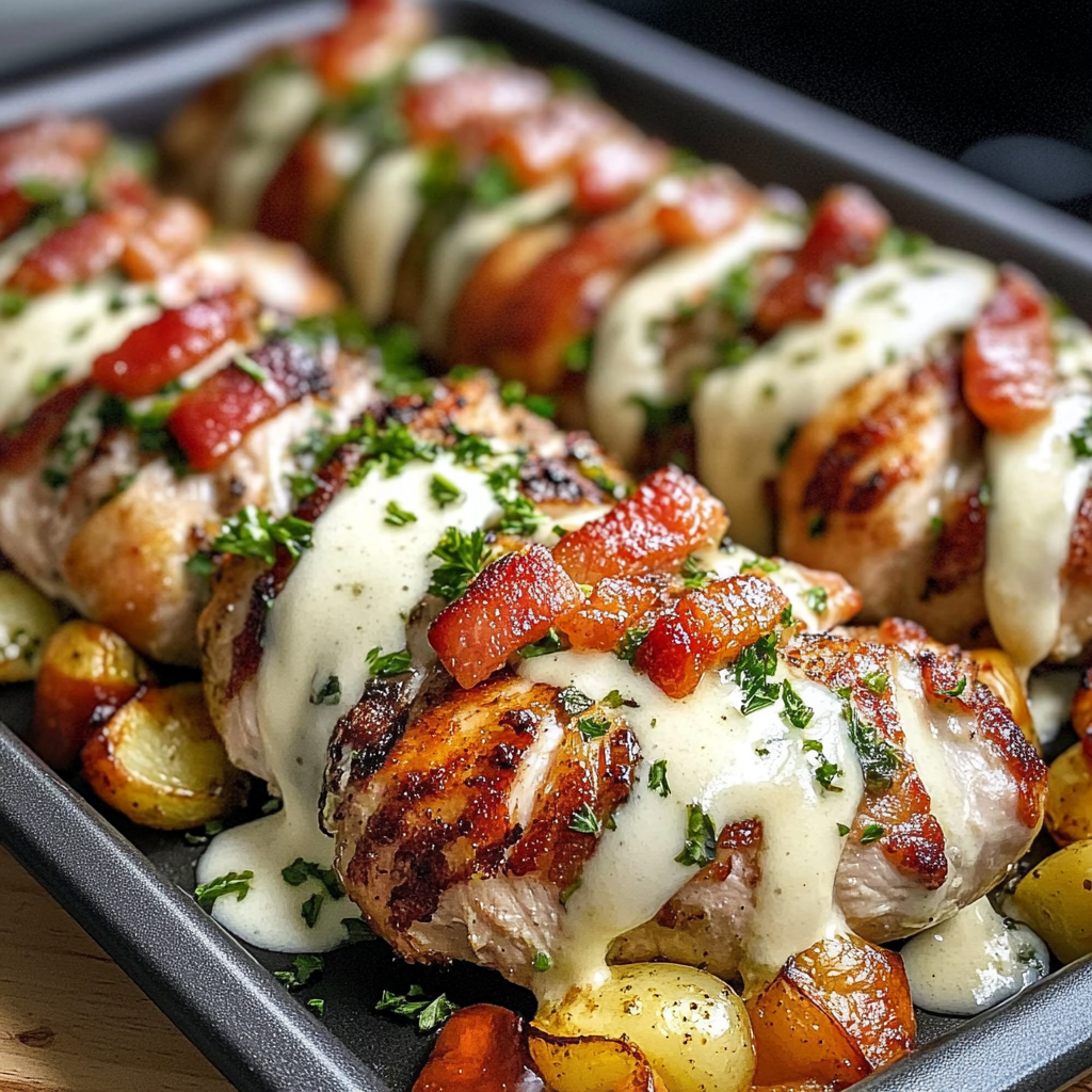 Chicken Bacon Ranch Sheet Pan