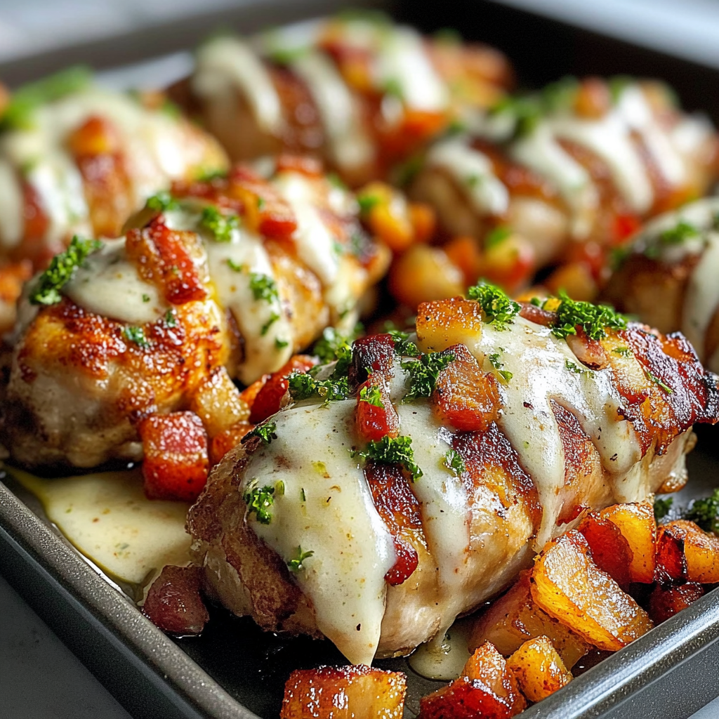 Chicken Bacon Ranch Sheet Pan