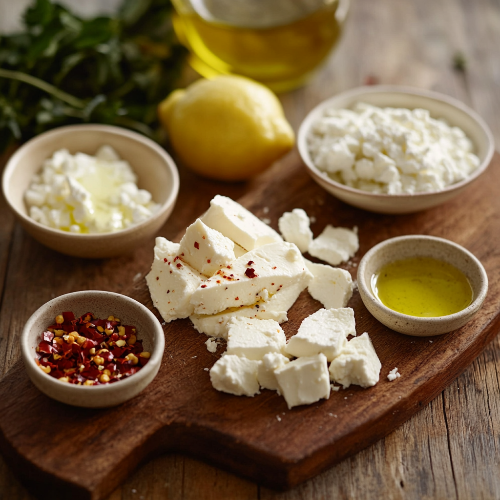 Chili Hot Honey Whipped Feta Dip ingredients