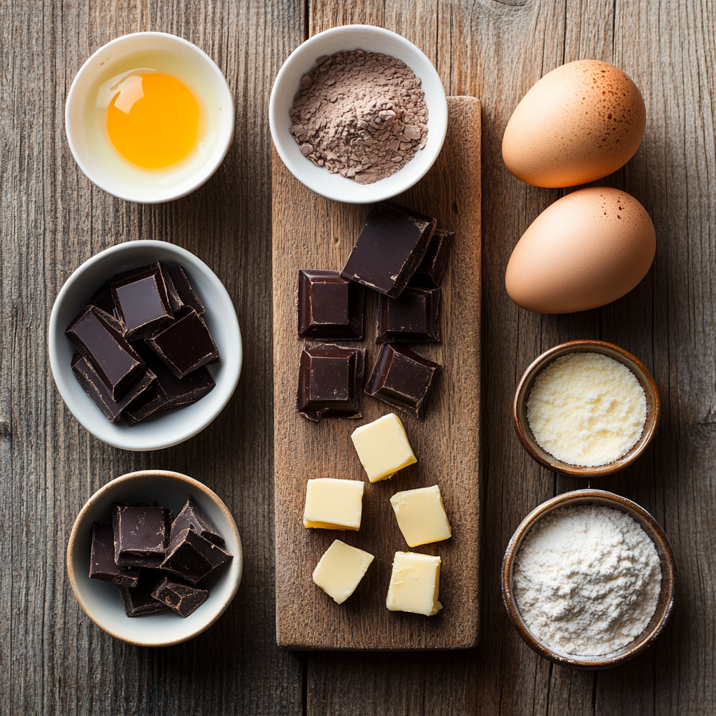 Chocolate Lava Molten Cakes ingredients