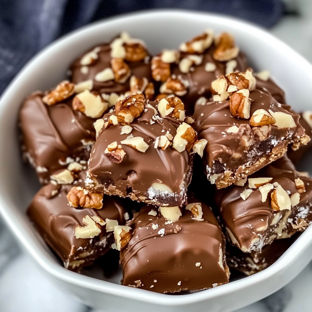 Chocolate Pecan Turtle Clusters