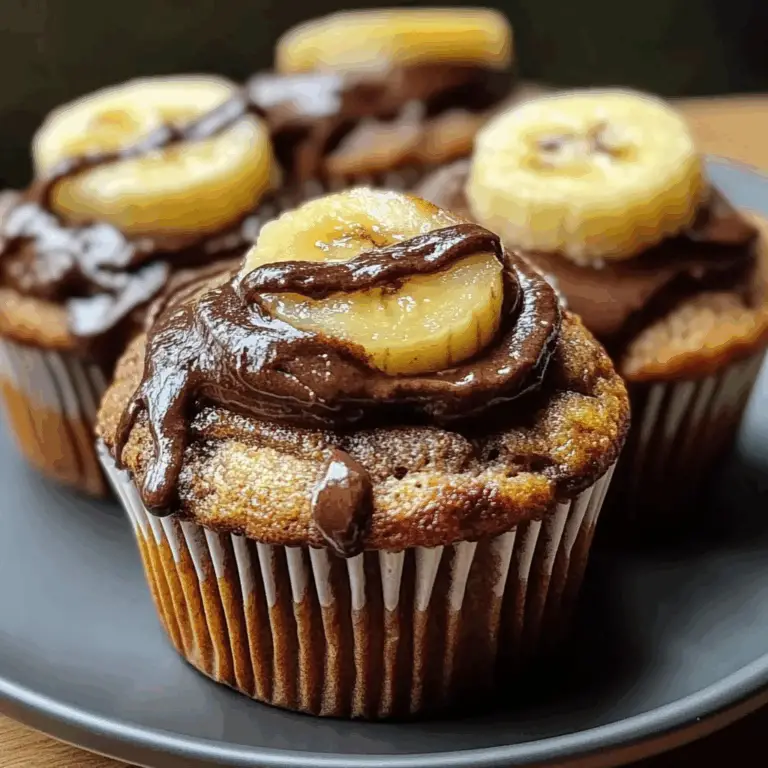 Christmas Banana Nutella Muffins