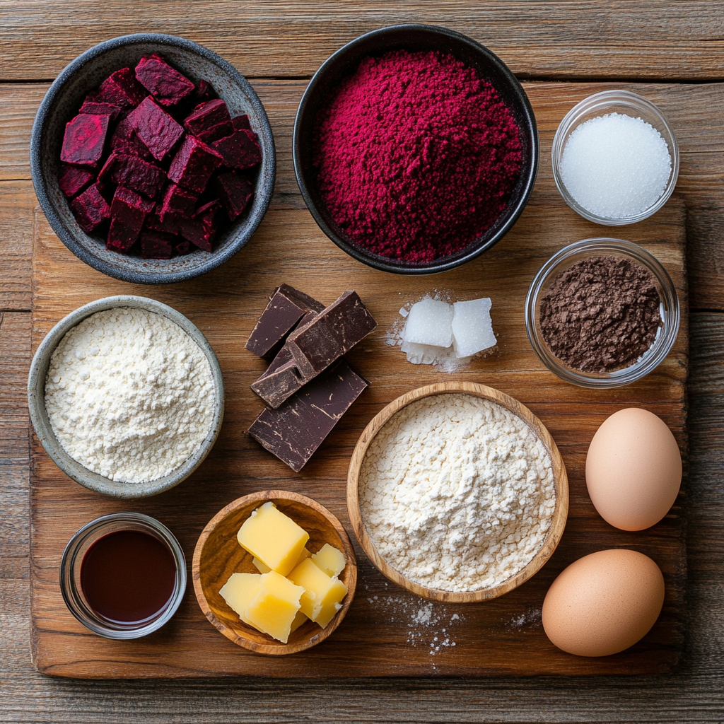 Christmas Beetroot Chocolate Cake ingredients