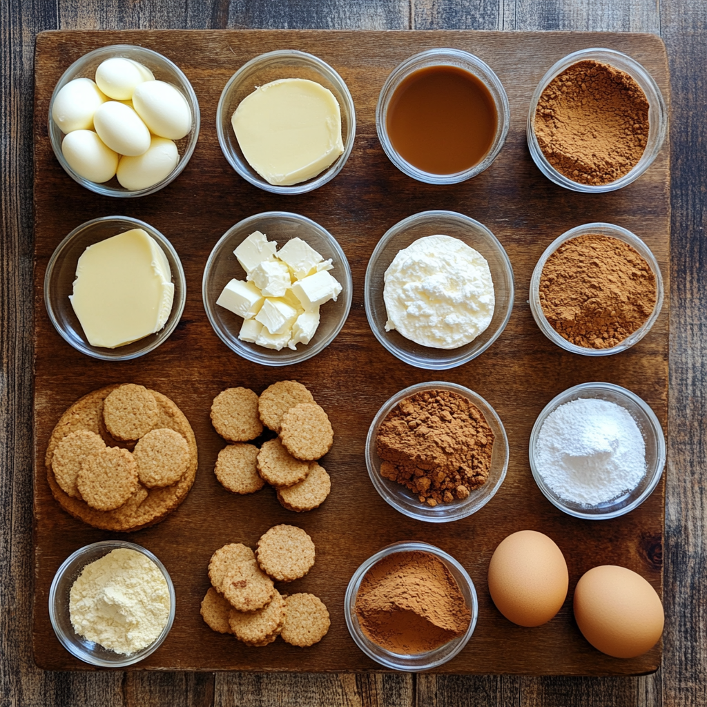 Christmas Biscoff Pumpkin Cheesecake Bars ingredients