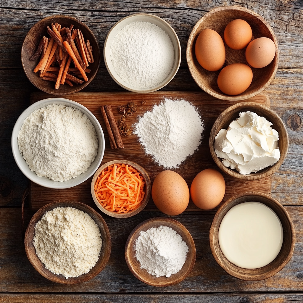 Christmas Carrot Cake Loaf ingredients