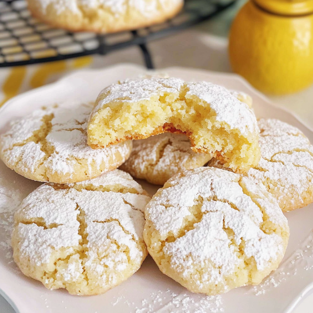 Christmas Chewy Lemon Crinkle Cookies