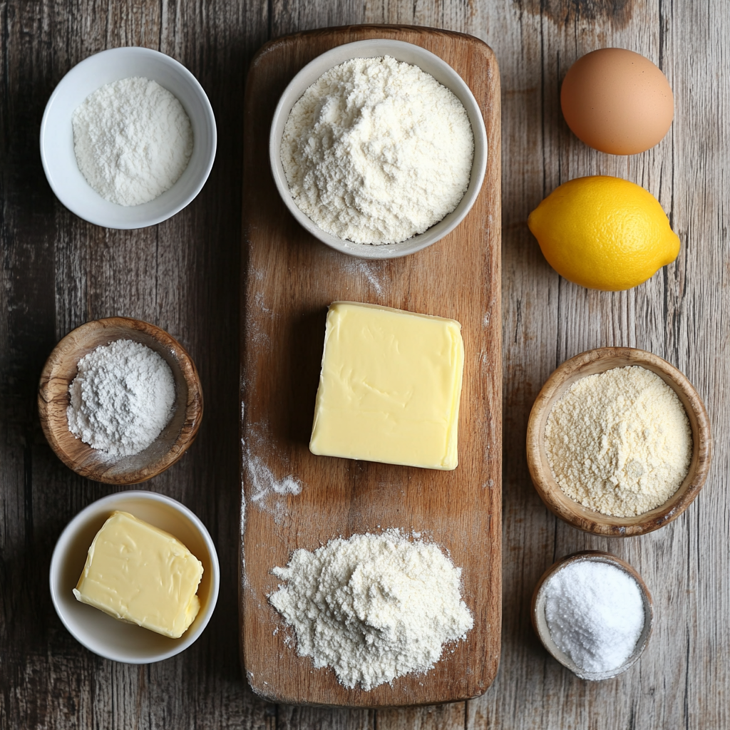 Christmas Chewy Lemon Crinkle Cookies ingredients