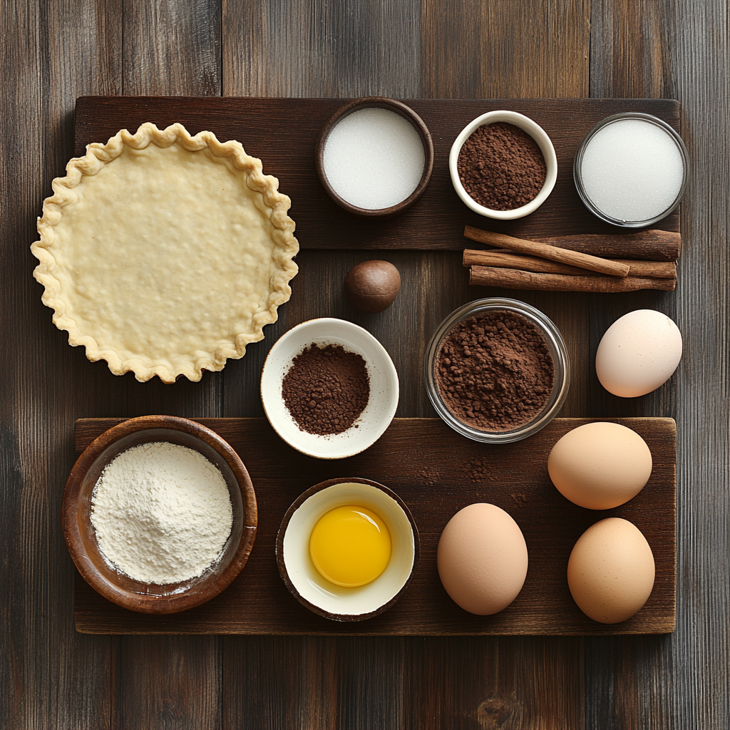 Christmas Chocolate Chess Pie ingredients