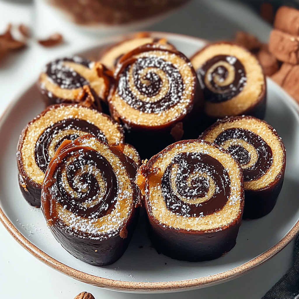 Christmas Chocolate Peanut Butter Pinwheels
