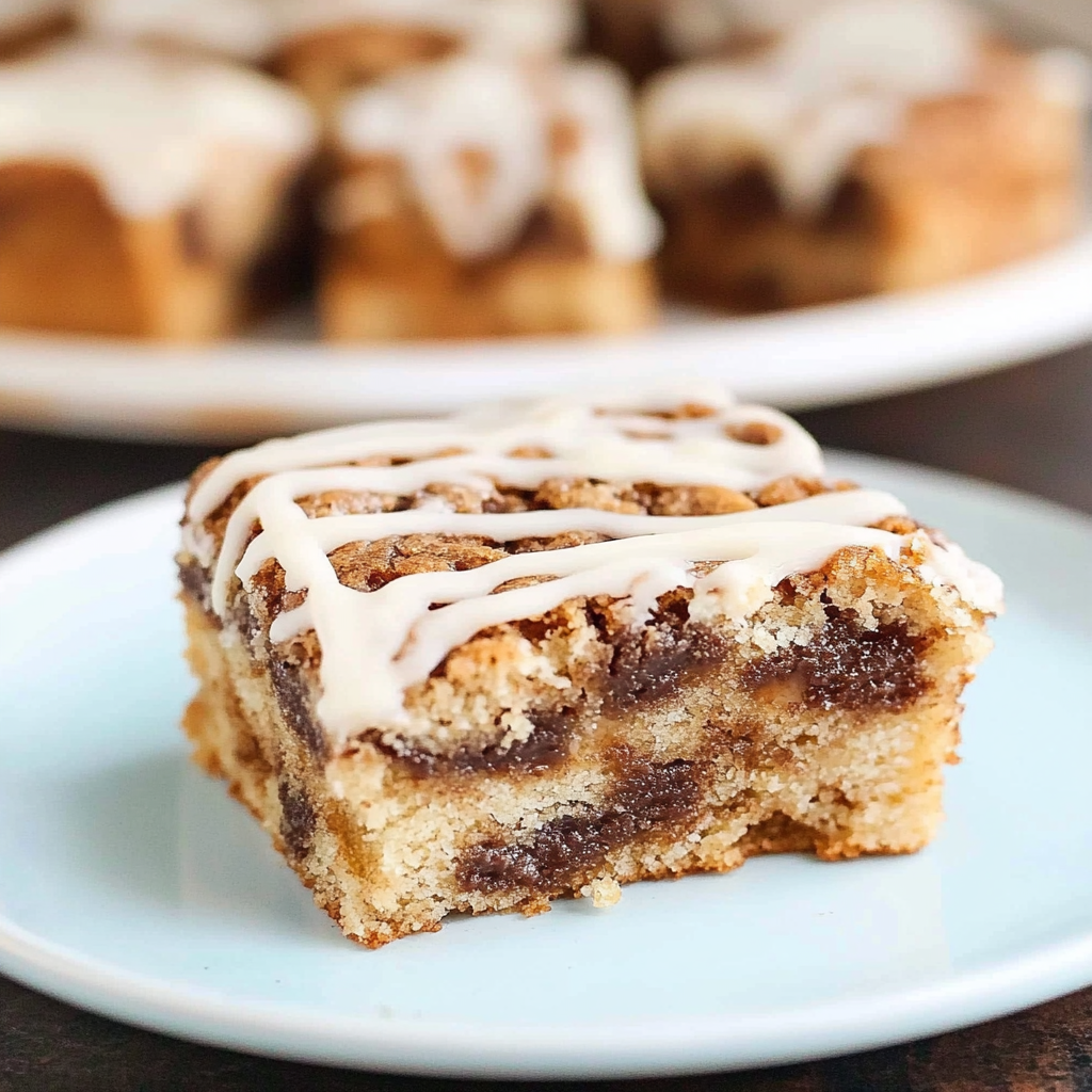 Christmas Cinnamon Roll Blondies
