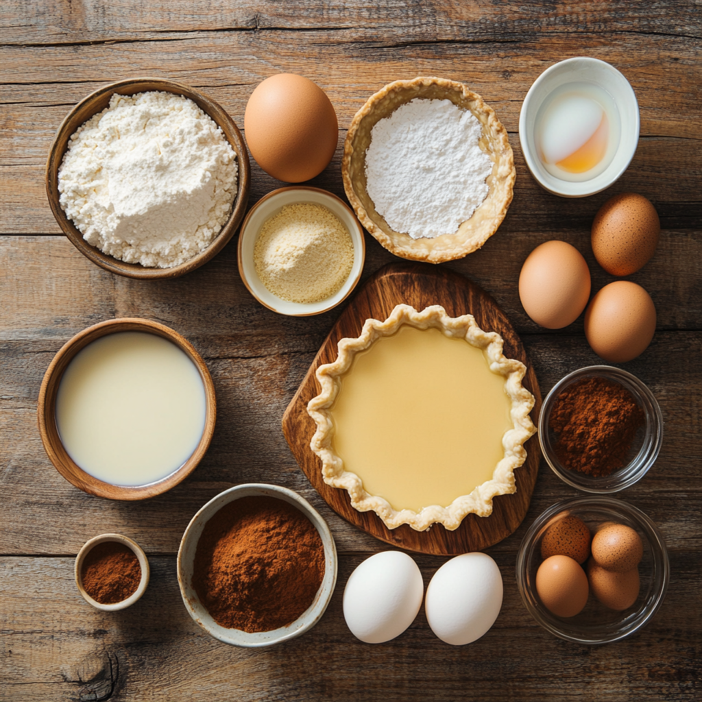Christmas Eve Cinnamon-Vanilla Custard Pie ingredients