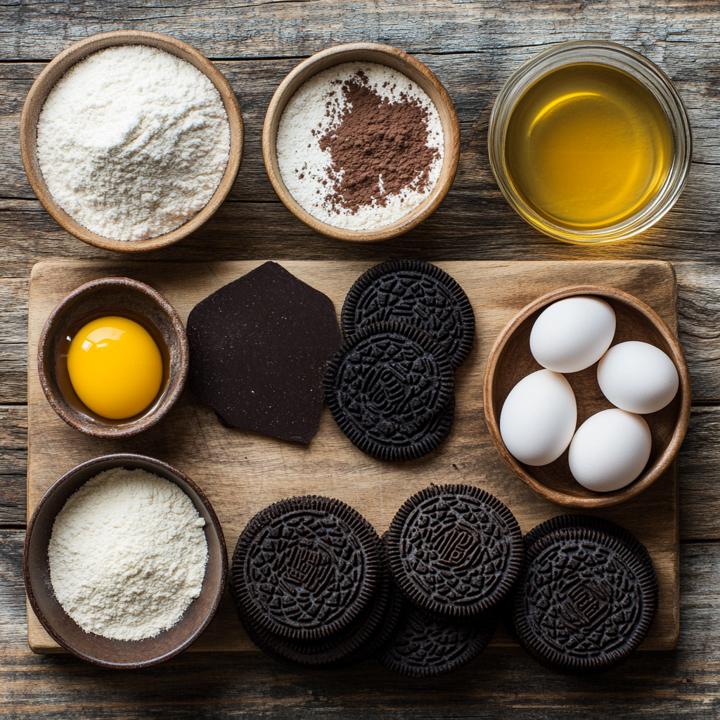 Christmas Oreo Cupcakes ingredients