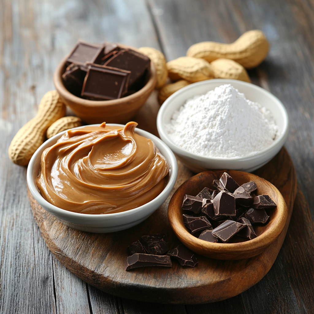 Christmas Peanut Butter Mousse ingredients