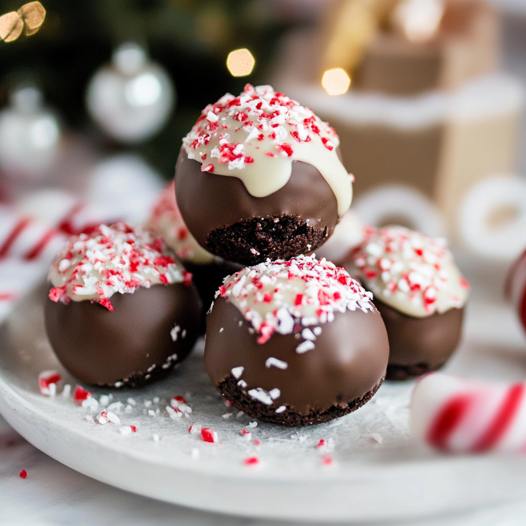 Christmas Peppermint Oreo Truffles