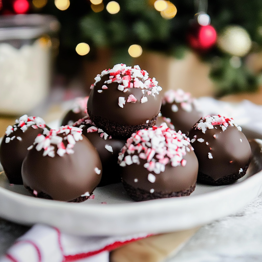 Christmas Peppermint Oreo Truffles